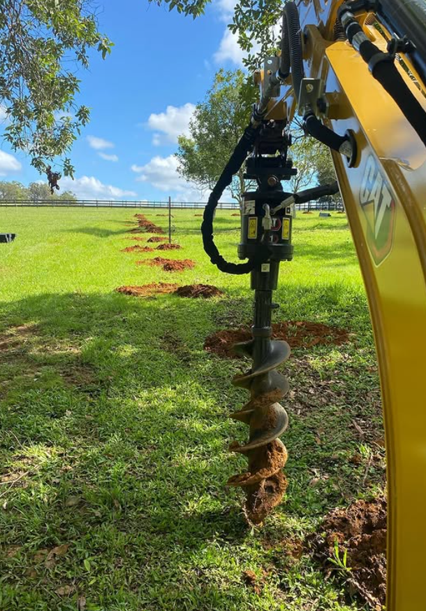 Excavator Auger Services — Minespec Plant Hire Brisbane & Sunshine Coast